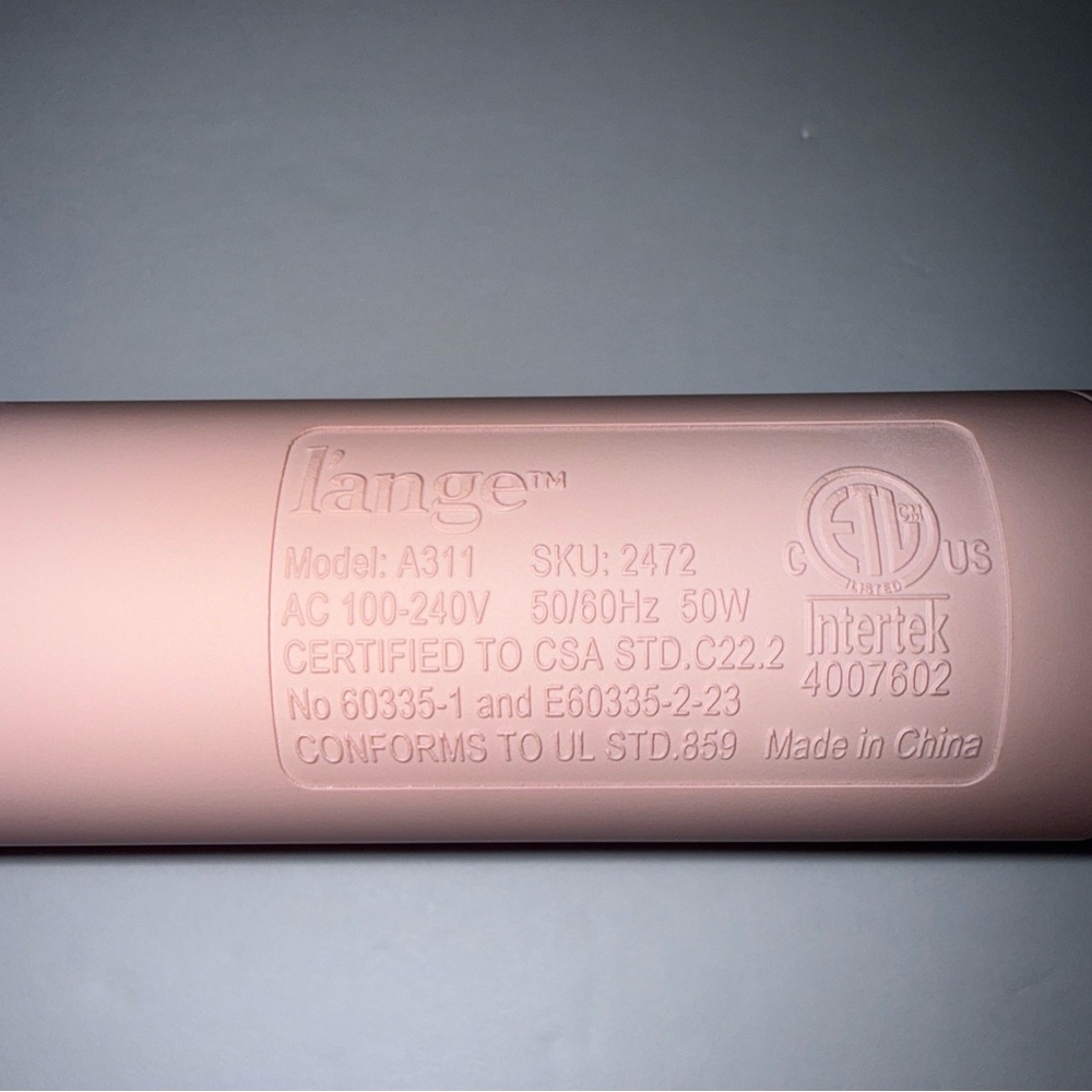 Lange 360 Blush Pink Hair Straightening and Curling Tool with Built-In Fan - Picture 2 of 5